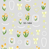 Nail Sticker 3D - 1484 - Flowers