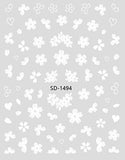 Nail Sticker 3D - 1494 - Flowers