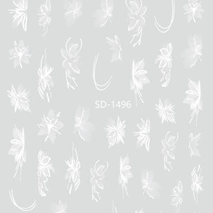 Nail Sticker 3D - 1496 - Flowers
