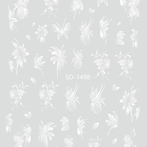 Nail Sticker 3D - 1498 - Flower