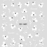 Nail Sticker 3D - 1481 - Flowers