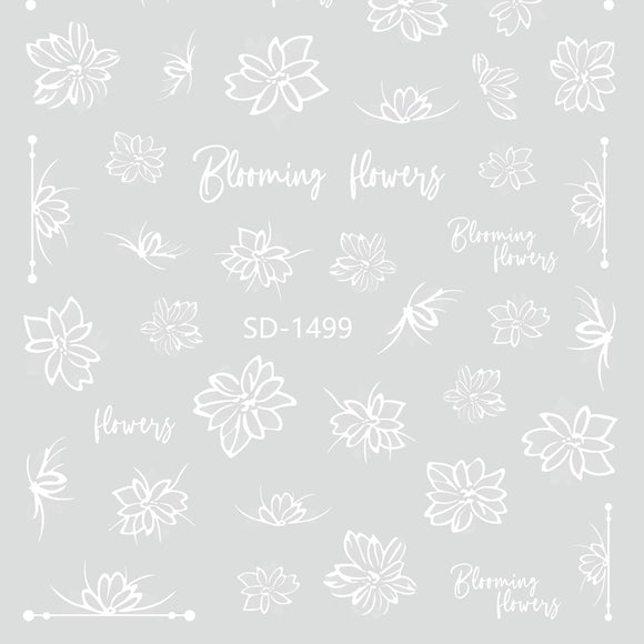 Nail Sticker 3D - 1499 - Flowers