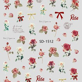 Nail Sticker - 1512 - Roses