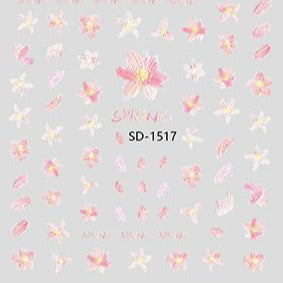 Nail Sticker 3D - 1517 - Flowers