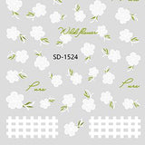 Nail Sticker 3D - 1524 - Flowers