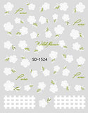 Nail Sticker 3D - 1524 - Flowers