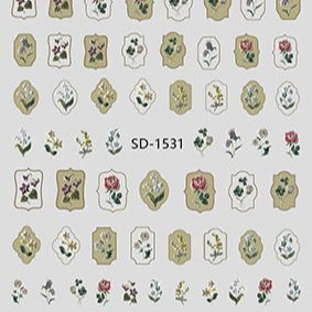 Nail Sticker 3D - 1531 - Flowers
