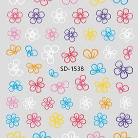 Nail Sticker 3D - 1538 - Flowers
