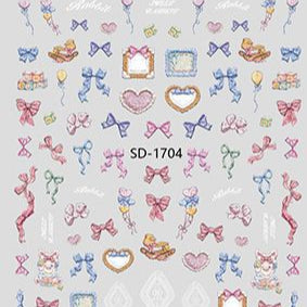Nail Sticker 3D - 1704 - Bows