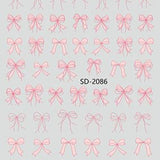Nail Sticker 3D - 2086 - Bows