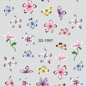 Nail Sticker 3D - 1997 - Flowers