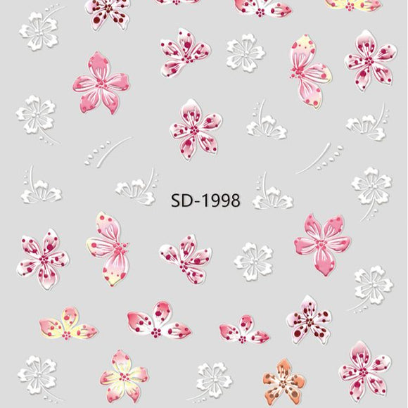 Nail Sticker 3D - 1998 - Flowers