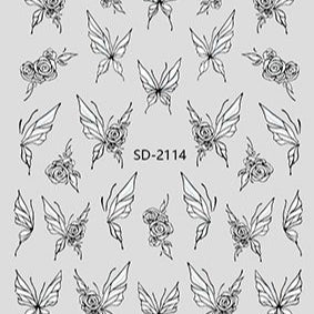 Nail Sticker 3D - 2114 - Butterfly