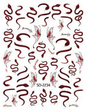 Nail Sticker 3D - 2234 - Snakes