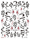Nail Sticker 3D - 2235 - Snakes