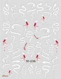Nail Sticker 3D - 2236 - Snakes