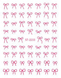 Nail Sticker 3D - 2233 - Bow - Pink
