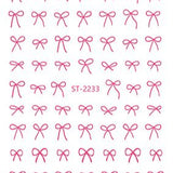 Nail Sticker 3D - 2233 - Bow - Pink