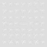 Nail Sticker 3D - 2233 - Bow - White