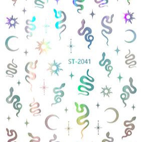 Nail Sticker 3D - 2041 - Snakes