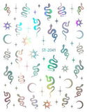 Nail Sticker 3D - 2041 - Snakes