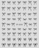 Nail Sticker 3D - 2233 - Bow - Black