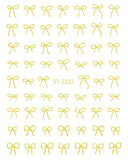 Nail Sticker 3D - 2233 - Bow - Gold