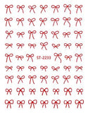 Nail Sticker 3D - 2233 - Bow - Red