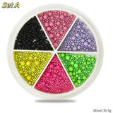 Nail Decoration - Steel Caviar Balls - Macaron / Candy