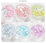 Glitter Flakes / Brilliant Powder - 6pcs