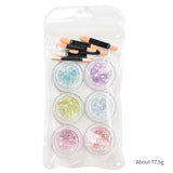 Glitter Flakes / Brilliant Powder - 6pcs