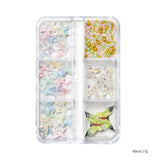 Nail Decoration - Mixed Bows, Starfish & Butterflies - 6 Grid Box