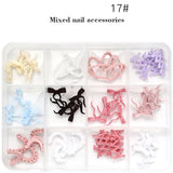 Nail Decoration - Bows & Ribbons Mix - 12 Grit Box