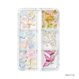Nail Decoration - Mixed Bows, Starfish & Butterflies - 6 Grid Box