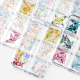 Nail Decoration - Mixed Bows, Starfish & Butterflies - 6 Grid Box
