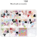 Nail Decoration - Bows & Ribbons Mix - 12 Grit Box