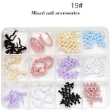 Nail Decoration - Bows & Ribbons Mix - 12 Grit Box