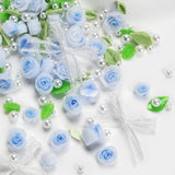 Nail Decoration - Resin Roses, Leaves & Marbled Charms Mix