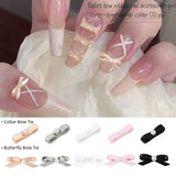 Nail Decoration - Ballet Ribbon Bows & Collar Bars - 10pcs