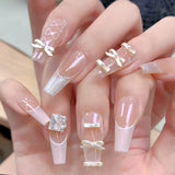Nail Decoration - Ballet Ribbon Bows & Collar Bars - 10pcs