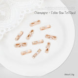 Nail Decoration - Ballet Ribbon Bows & Collar Bars - 10pcs