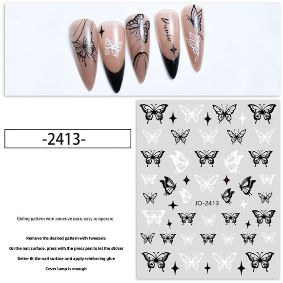 Nail Sticker - 2413 - Butterflies