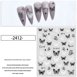 Nail Sticker - 2412 - Butterflies