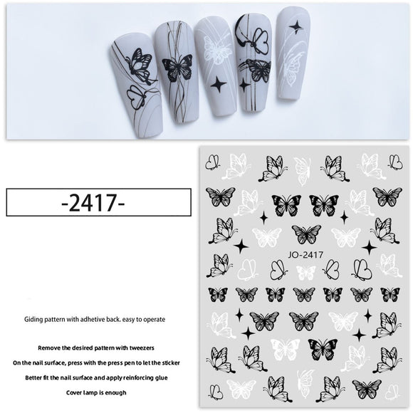 Nail Sticker - 2417 - Butterflies