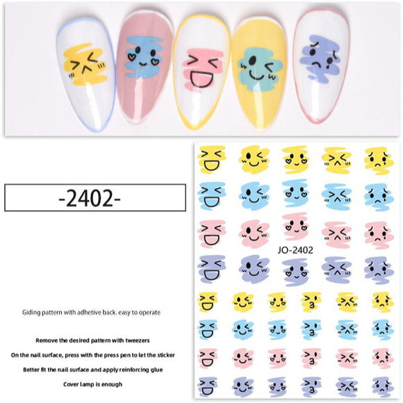 Nail Sticker - 2402 - Emoji's