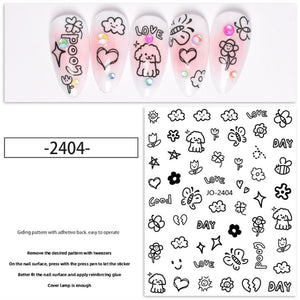 Nail Sticker - 2404 - Puppies