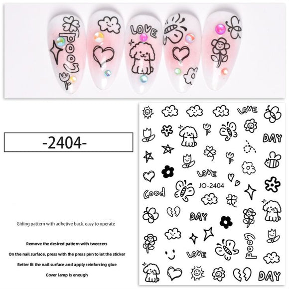 Nail Sticker - 2404 - Puppies
