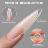 Nail Extension Re-Usable - Sandwich Dual Form - 140pcs/15 Sizes - Almond