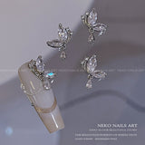 Crystal Butterfly Wing Nail Charms - 1pc