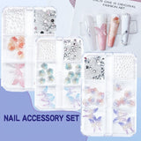 6 Grid Nail Art - Pearl/Flower/Butterfly